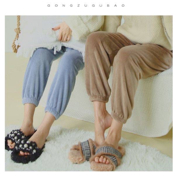 Dames thermische broek van koraalvlies voor winterse ontspanning_voghion.com