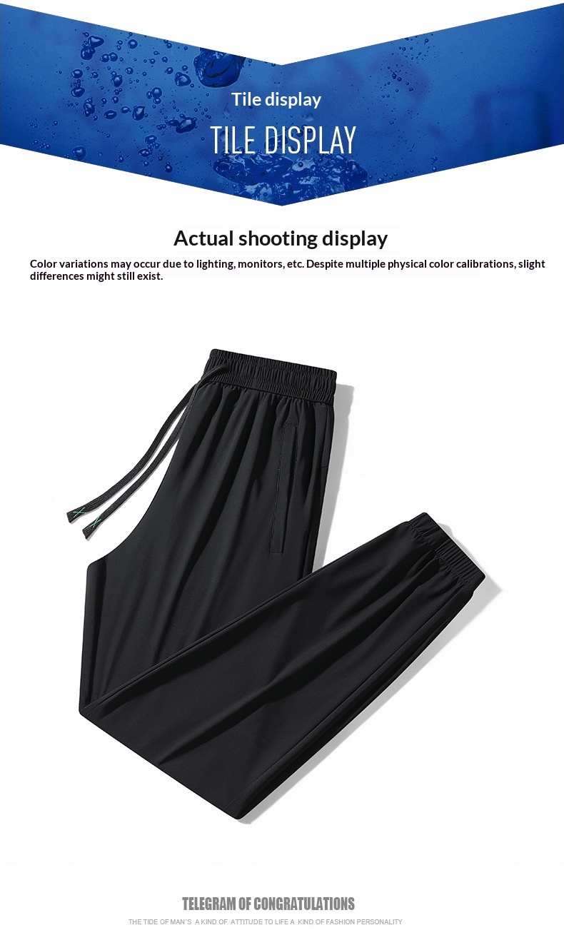 Women's Ice Silk Pants Waterproof Stain Resistant Couple Style_voghion.com