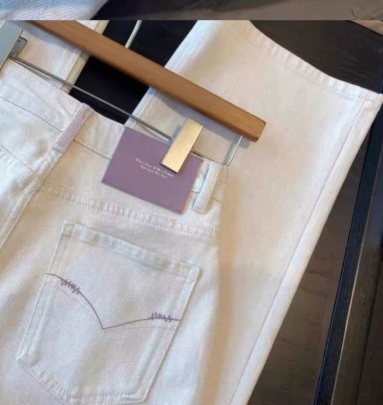 Jeans donna gamba dritta vita alta con risvolto colour blocking_voghion.com