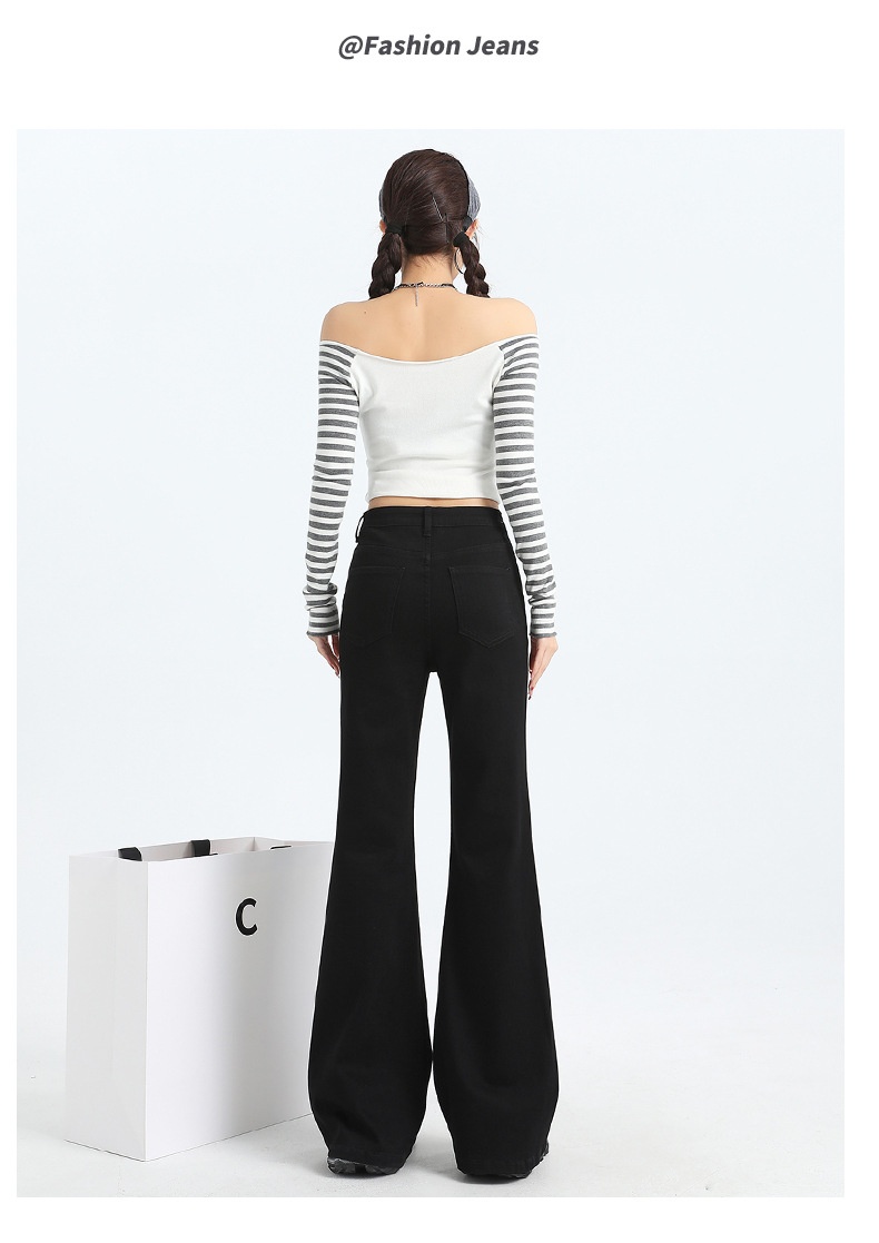 Damen Schlaghose Mit Hoher Taille Bootcut Jeans Für Den Herbst_voghion.com