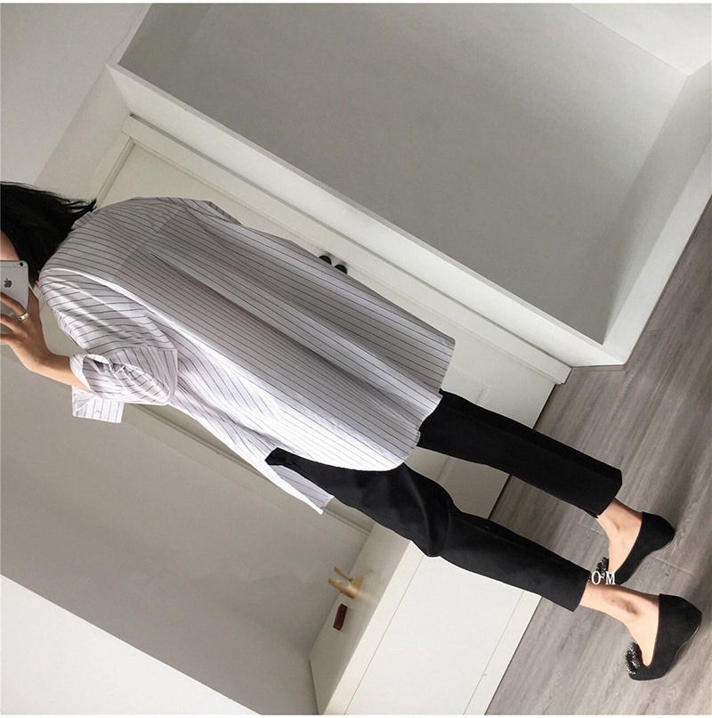 Pantaloni capri donna stile coreano gamba dritta casual_voghion.com