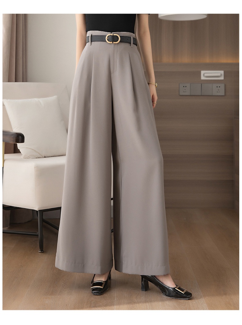 Women's Wide Leg Trousers For Smart Casual Office Commuting_voghion.com