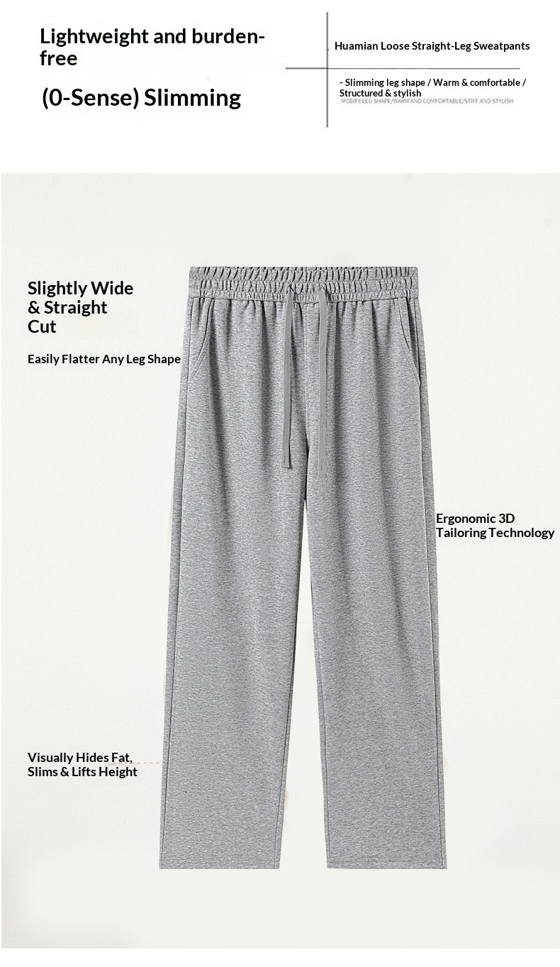 Dames wijde broek met hoge taille casual voor herfst en winter_voghion.com