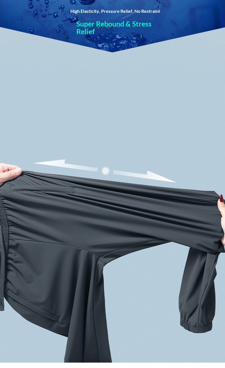Women's Ice Silk Pants Waterproof Stain Resistant Couple Style_voghion.com