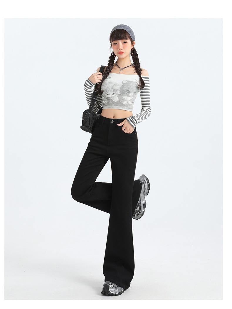Damen Schlaghose Mit Hoher Taille Bootcut Jeans Für Den Herbst_voghion.com