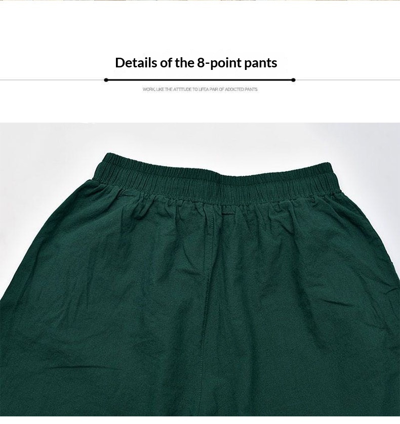 Women's Wide Leg Cotton Linen Cropped Capris Casual Summer Pants_voghion.com