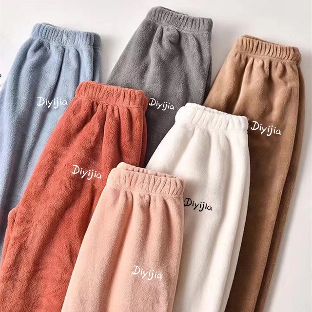 Dames thermische broek van koraalvlies voor winterse ontspanning_voghion.com