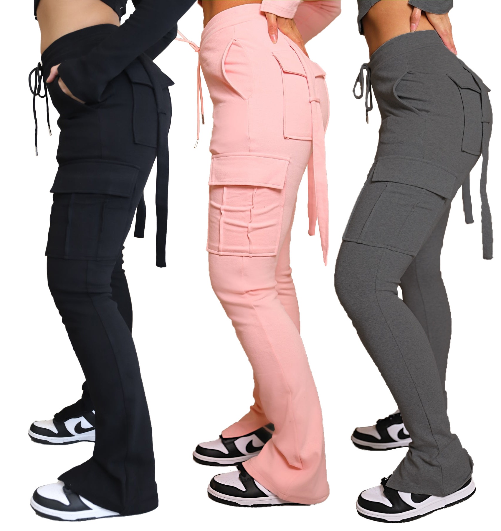 Fashionable Women's Workwear Capris With Drawstring And Slit Leg_voghion.com