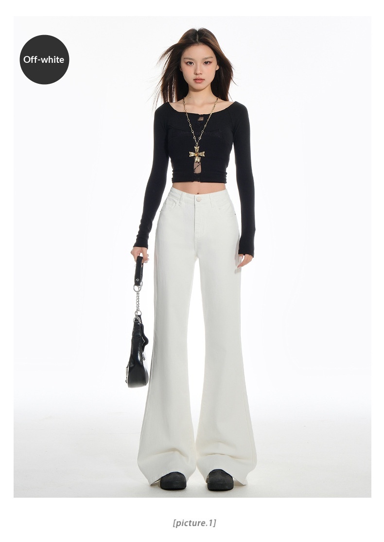 Damen Schlaghose Mit Hoher Taille Bootcut Jeans Für Den Herbst_voghion.com