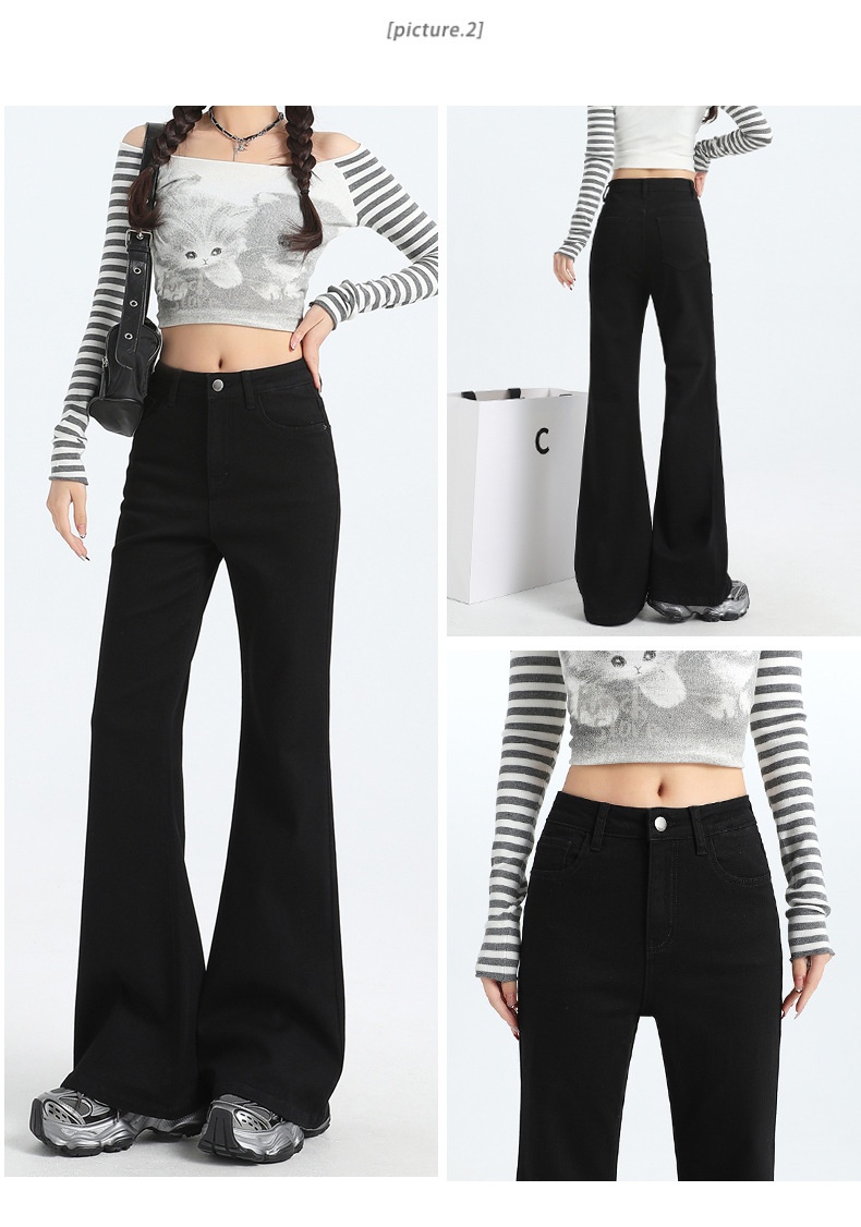 Damen Schlaghose Mit Hoher Taille Bootcut Jeans Für Den Herbst_voghion.com