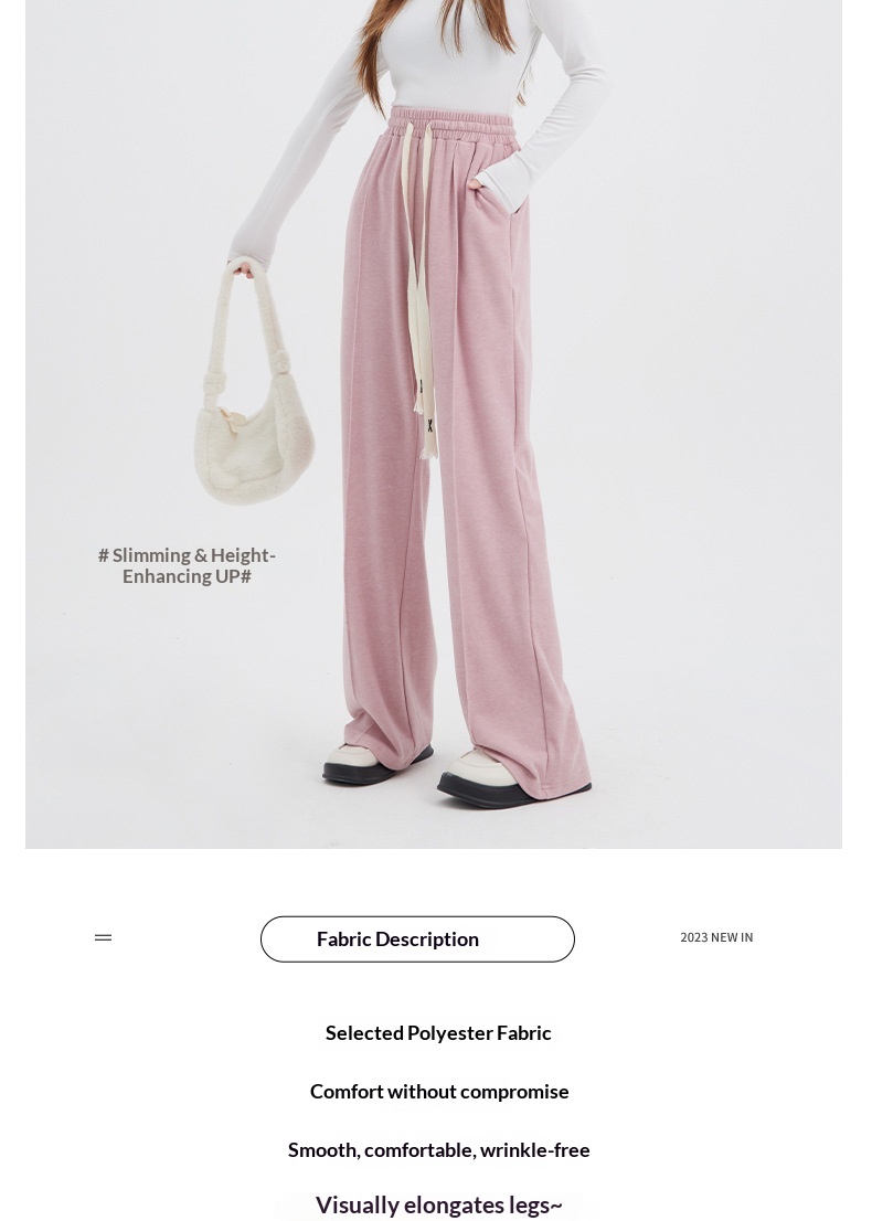 Damenhose In Übergröße Mit Querstreifen Und Fließender Passform_voghion.com