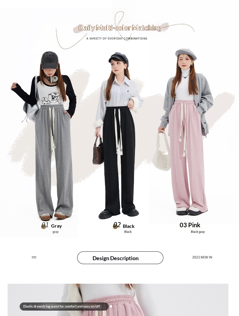 Damenhose In Übergröße Mit Querstreifen Und Fließender Passform_voghion.com
