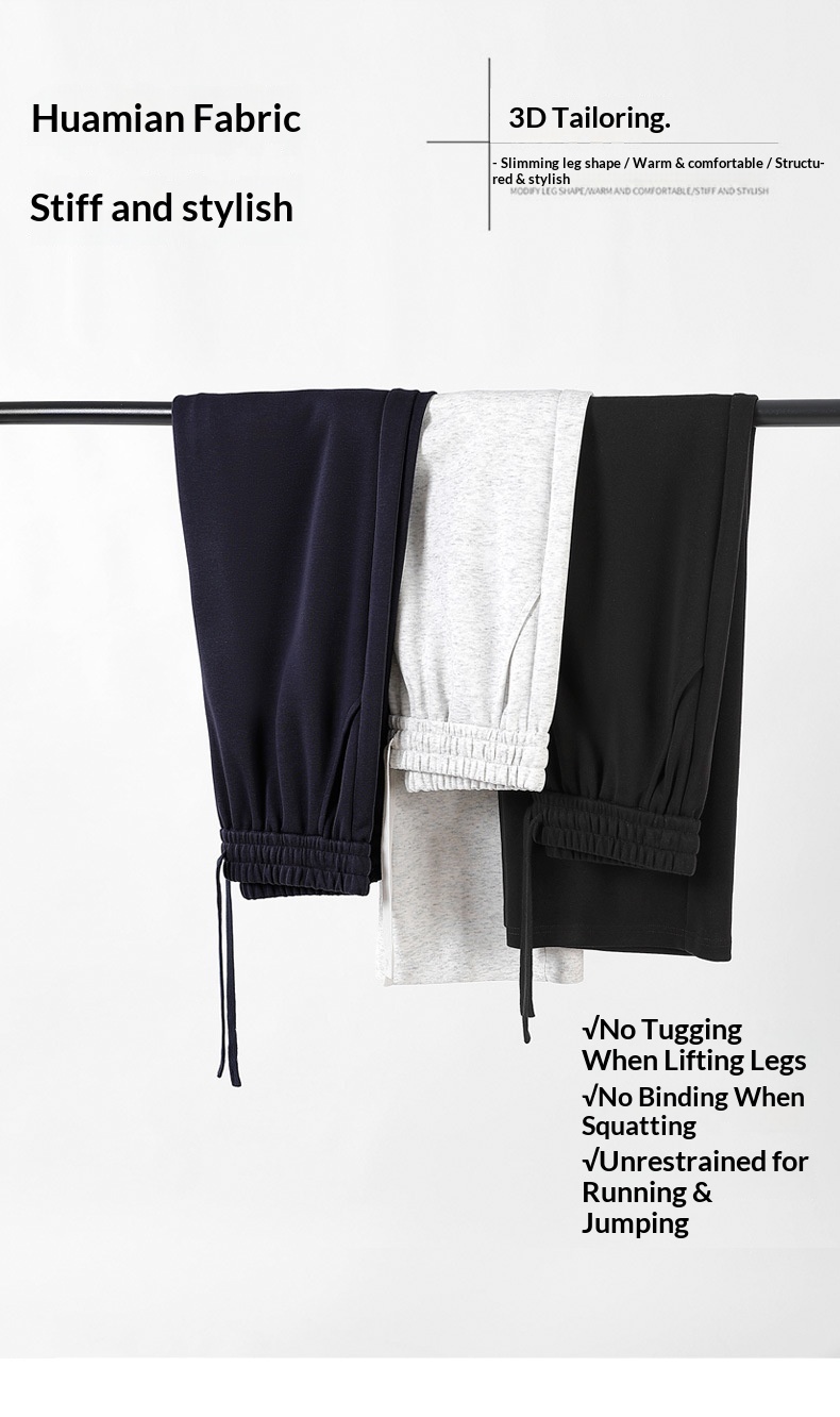 Dames wijde broek met hoge taille casual voor herfst en winter_voghion.com