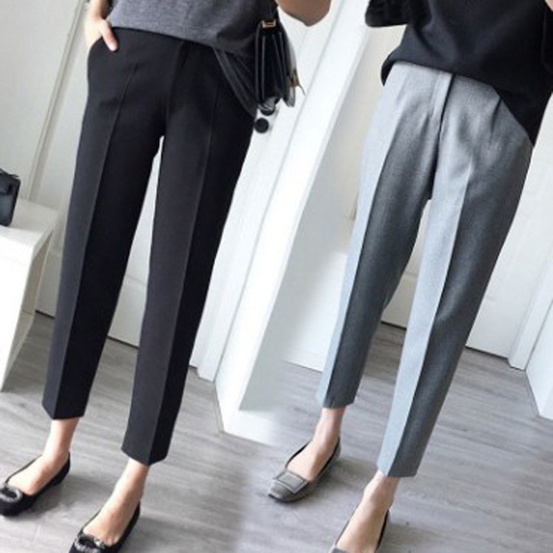 Completo 2026, vestibilità ampia stile coreano a nove quarti, pantaloni casual a sigaretta a gamba dritta per studenti, pantaloni slim-fit per_voghion.com