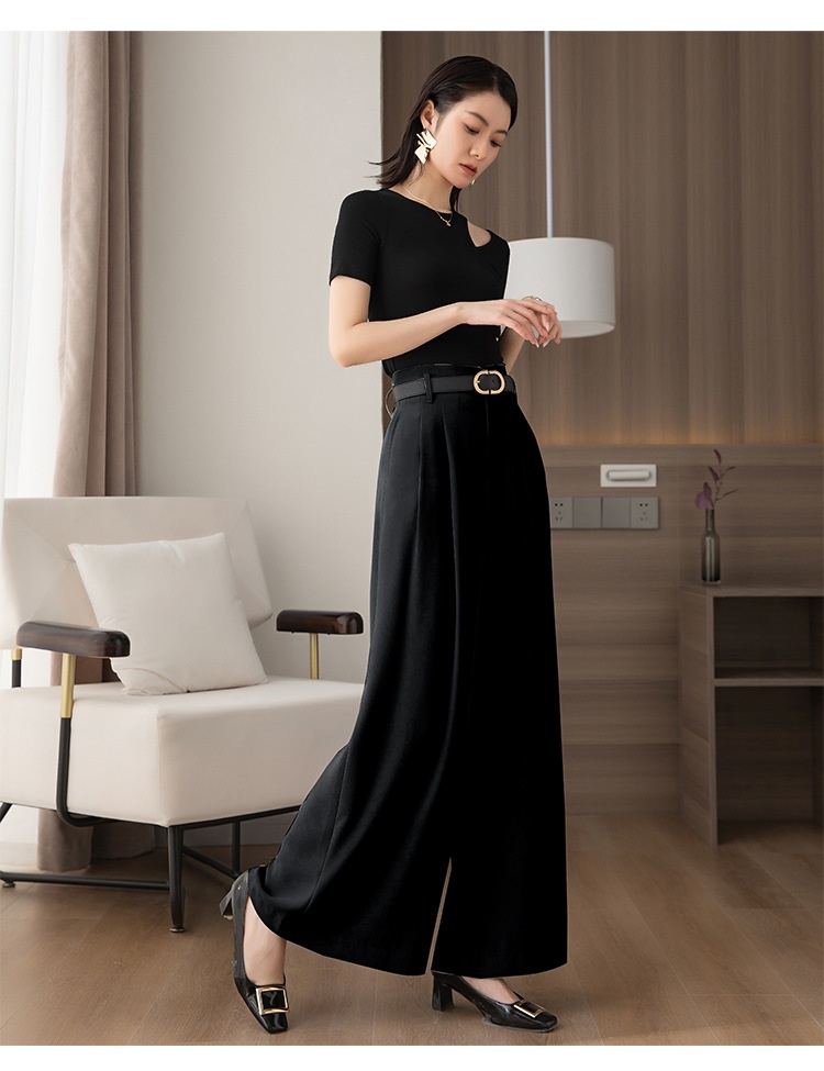 Women's Wide Leg Trousers For Smart Casual Office Commuting_voghion.com