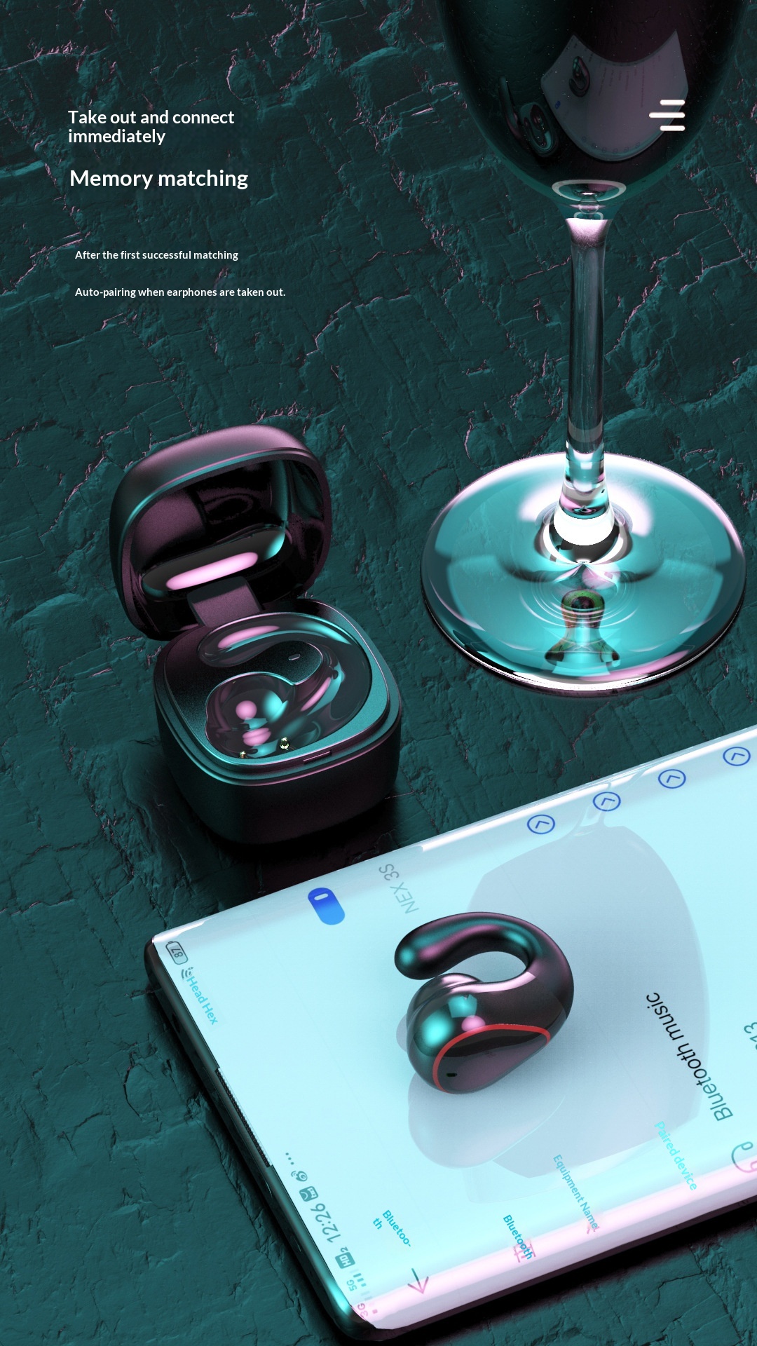 Wireless Single Earbud Bluetooth Headset For Business And Sport_voghion.com