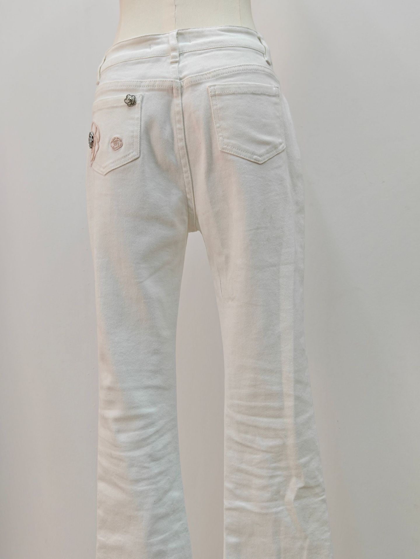 Women's Jeans High Waisted Micro Flared Elegant Summer Denim Pants_voghion.com