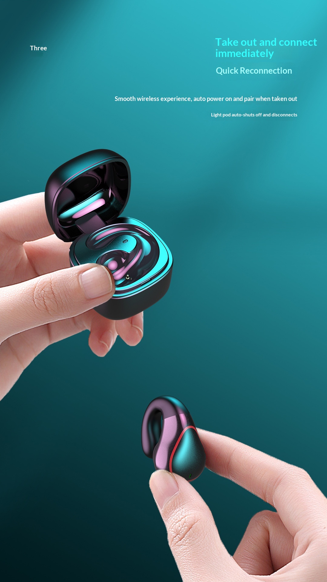 Wireless Single Earbud Bluetooth Headset For Business And Sport_voghion.com