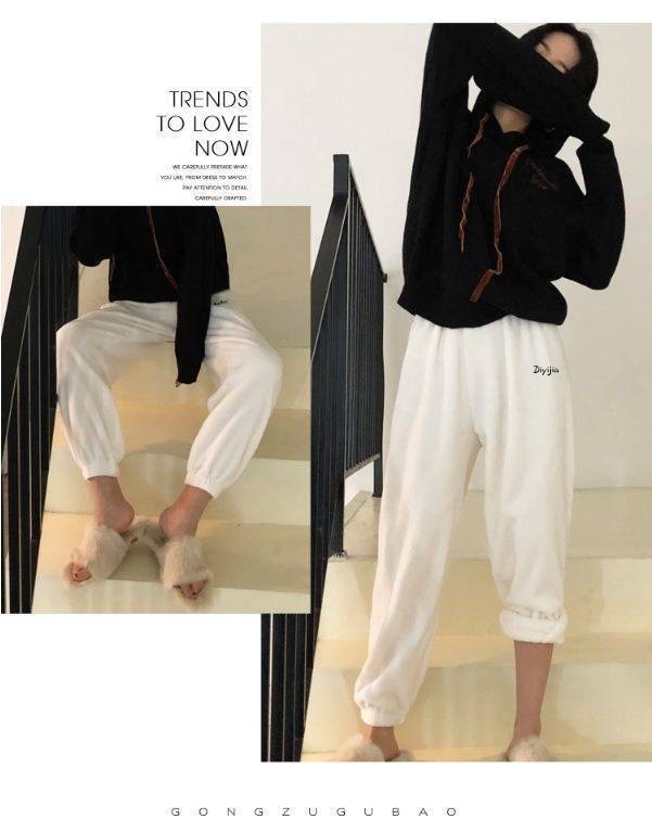 Dames thermische broek van koraalvlies voor winterse ontspanning_voghion.com