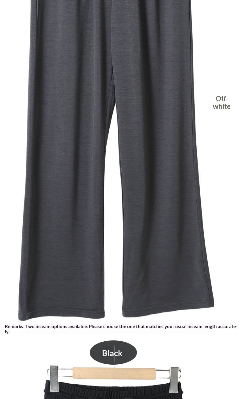 Women's Wide Leg Breathable Merino Wool Flared Pants Summer_voghion.com