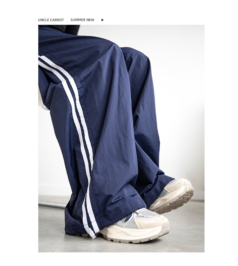 Women's Wide-leg Ice Silk Cargo Pants Casual Quick-dry Sports Trousers_voghion.com