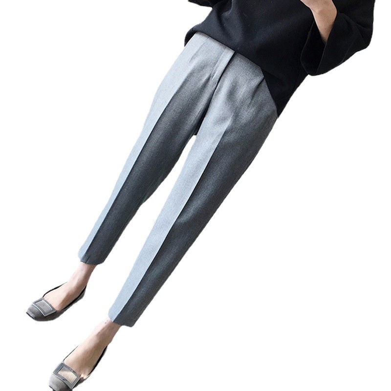 Completo 2026, vestibilità ampia stile coreano a nove quarti, pantaloni casual a sigaretta a gamba dritta per studenti, pantaloni slim-fit per_voghion.com
