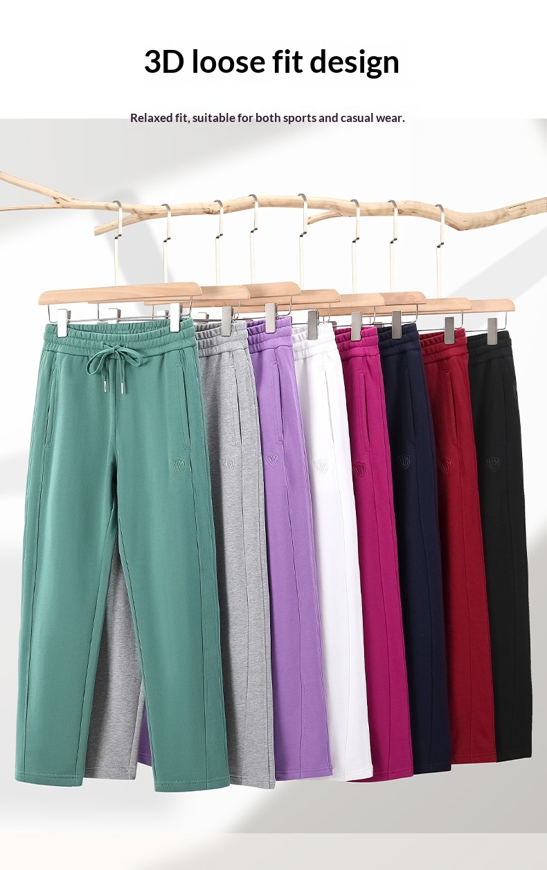 Damen Sweatpants Mit Geradem Bein Aus Baumwolle In Lila_voghion.com