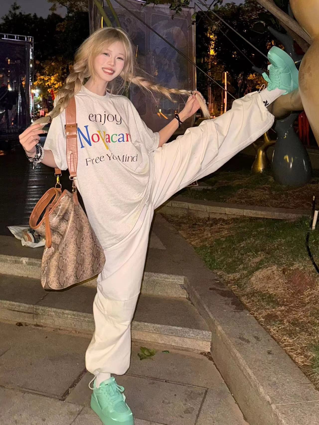 Damen Cargo Hose Mit Weitem Bein Für Einen Lässigen Streetstyle_voghion.com