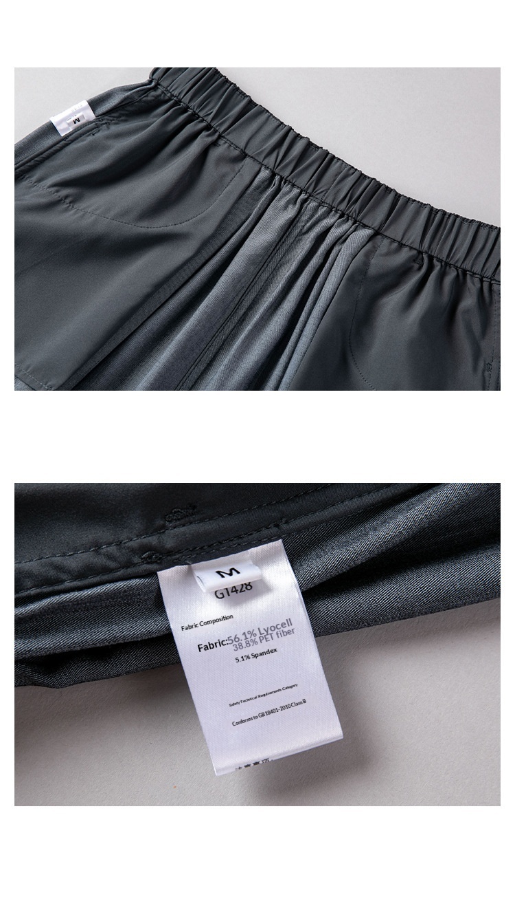 Damen Tencel-hose Mit Weitem Bein Und Elastischem Bund_voghion.com