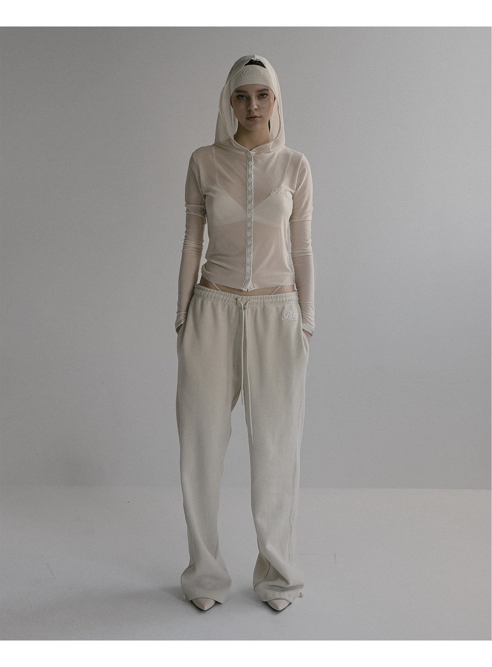 Women's Sweatpants American Retro Embroidery Soft Drapey Fit_voghion.com