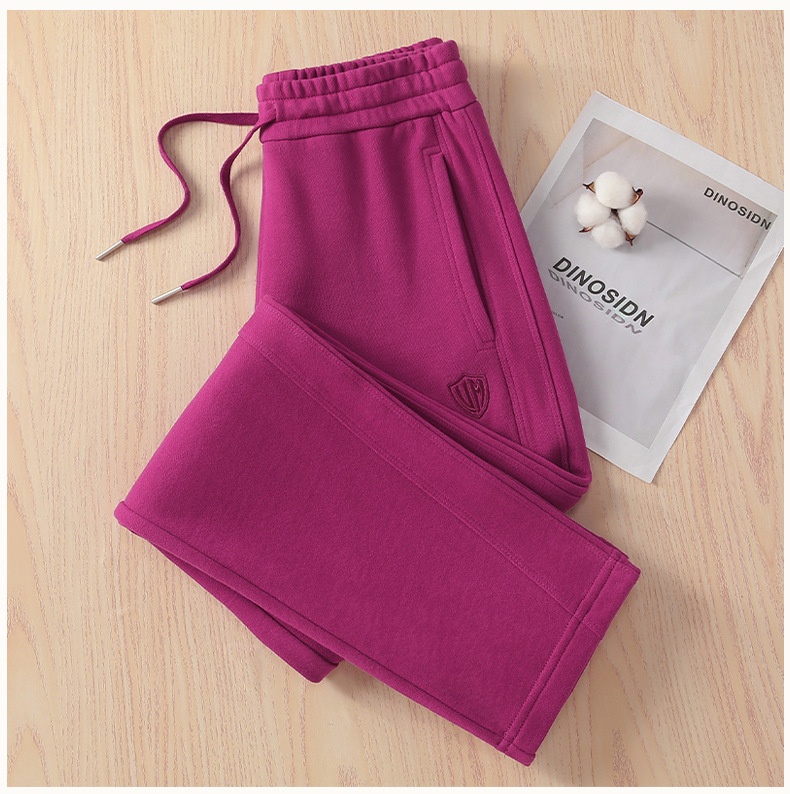 Damen Sweatpants Mit Geradem Bein Aus Baumwolle In Lila_voghion.com