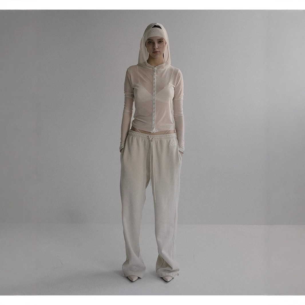 badbloood Comfortable, Skin-friendly Women's Sports Sweatpants With American Retro Embroidered Logo And A Soft, Drapey_voghion.com