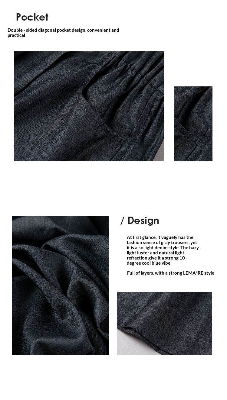 Damen Tencel-hose Mit Weitem Bein Und Elastischem Bund_voghion.com