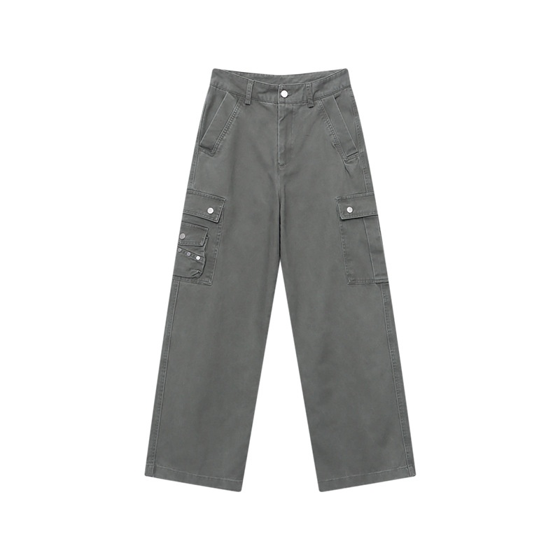 Außerdem ist mein persönlicher Favorit aus dieser Kollektion: Amerikanische Retro-Cargohose mit hohem Bund, lässig und locker geschnitten._voghion.com