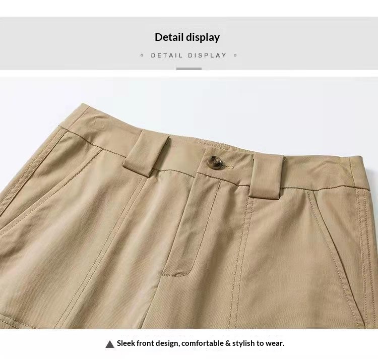 Women's Pants High-waisted Wide-leg Cotton Casual Drapey Trousers_voghion.com