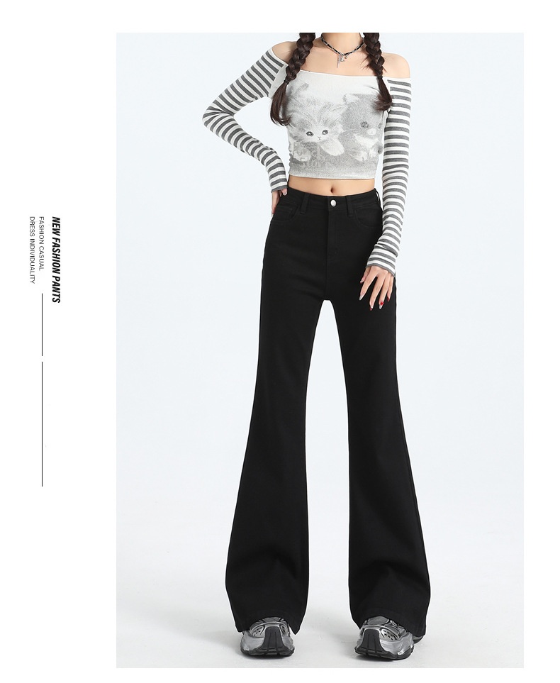 Damen Schlaghose Mit Hoher Taille Bootcut Jeans Für Den Herbst_voghion.com