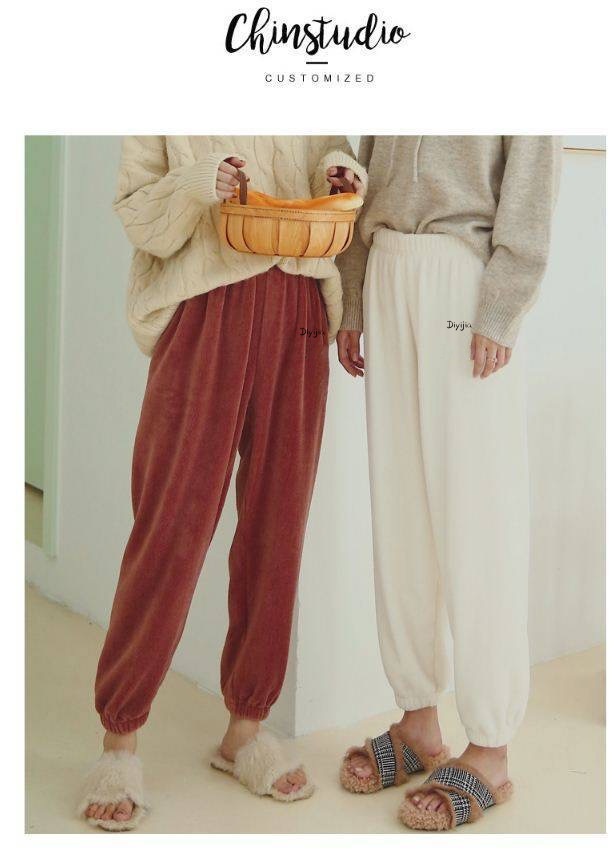 Dames thermische broek van koraalvlies voor winterse ontspanning_voghion.com