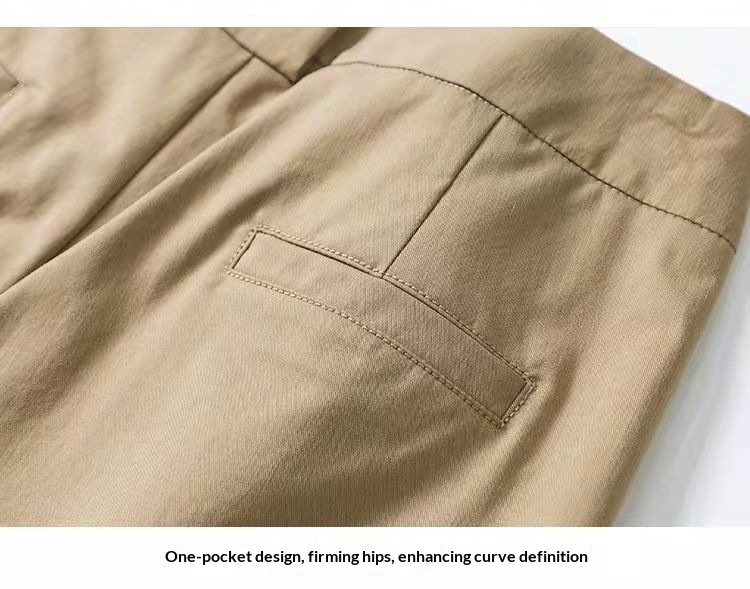 Women's Pants High-waisted Wide-leg Cotton Casual Drapey Trousers_voghion.com