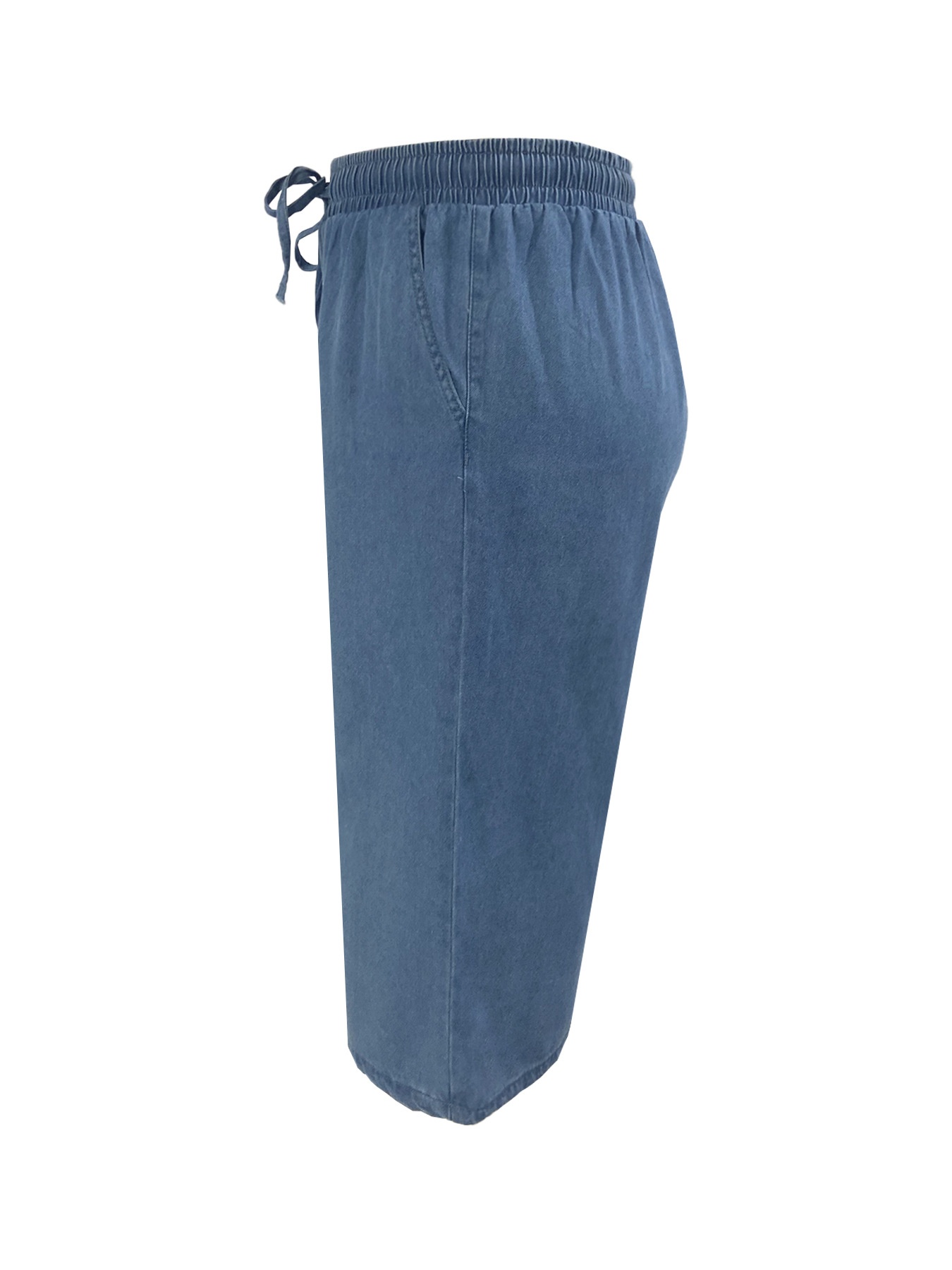 Capri mujer vaqueros tencel corte holgado estilo verano_voghion.com
