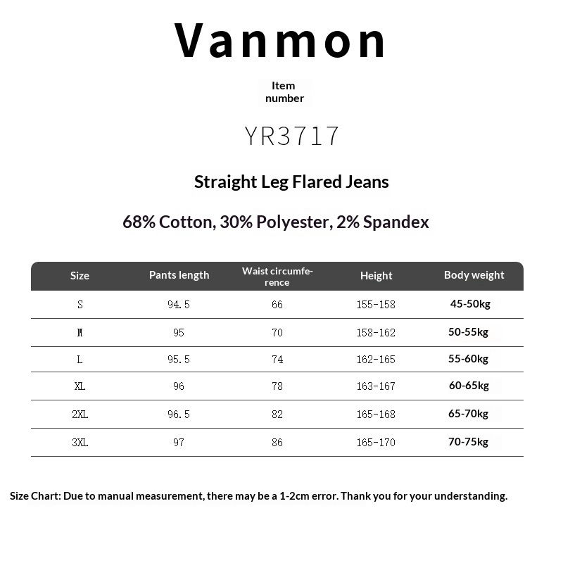 Women's Jeans 2025 Spring-summer New Style, Straight-leg, Slightly Flared, High-waisted, Slimming, Versatile, Four-way_voghion.com