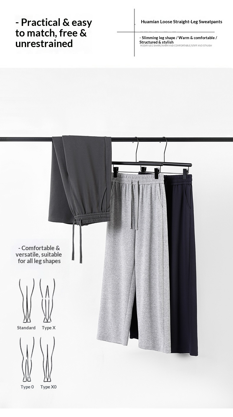 Dames wijde broek met hoge taille casual voor herfst en winter_voghion.com
