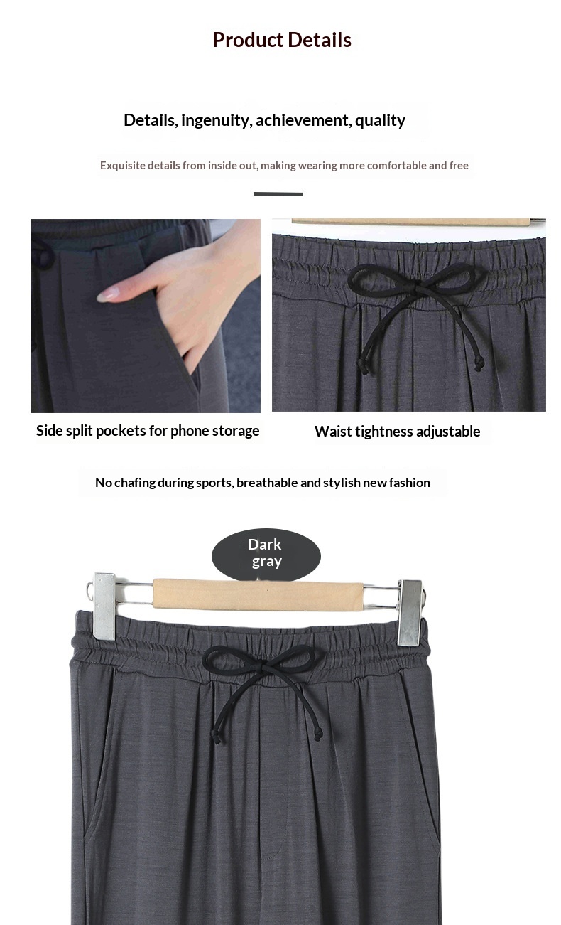Women's Wide Leg Breathable Merino Wool Flared Pants Summer_voghion.com