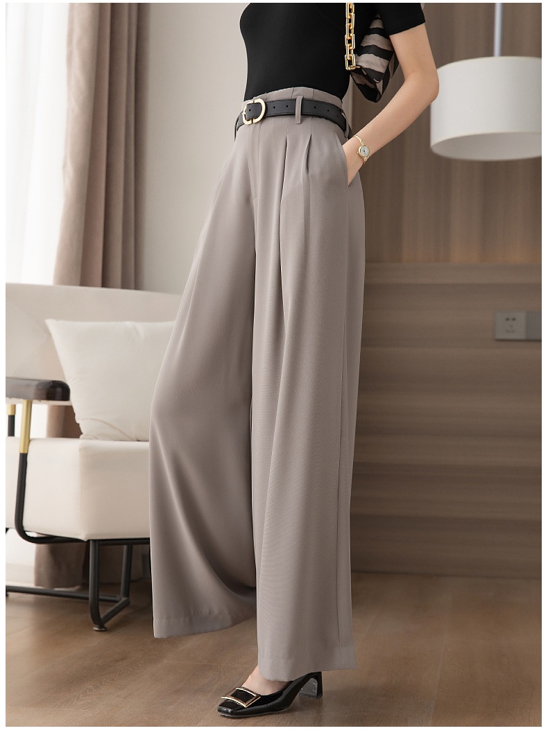 Women's Wide Leg Trousers For Smart Casual Office Commuting_voghion.com