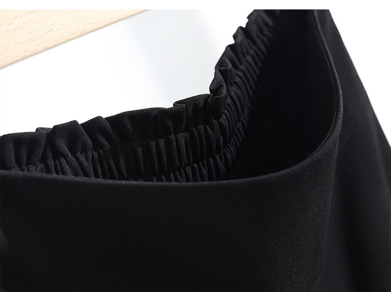 Dam capri byxor hög midja vida eleganta höstiga flared byxor_voghion.com