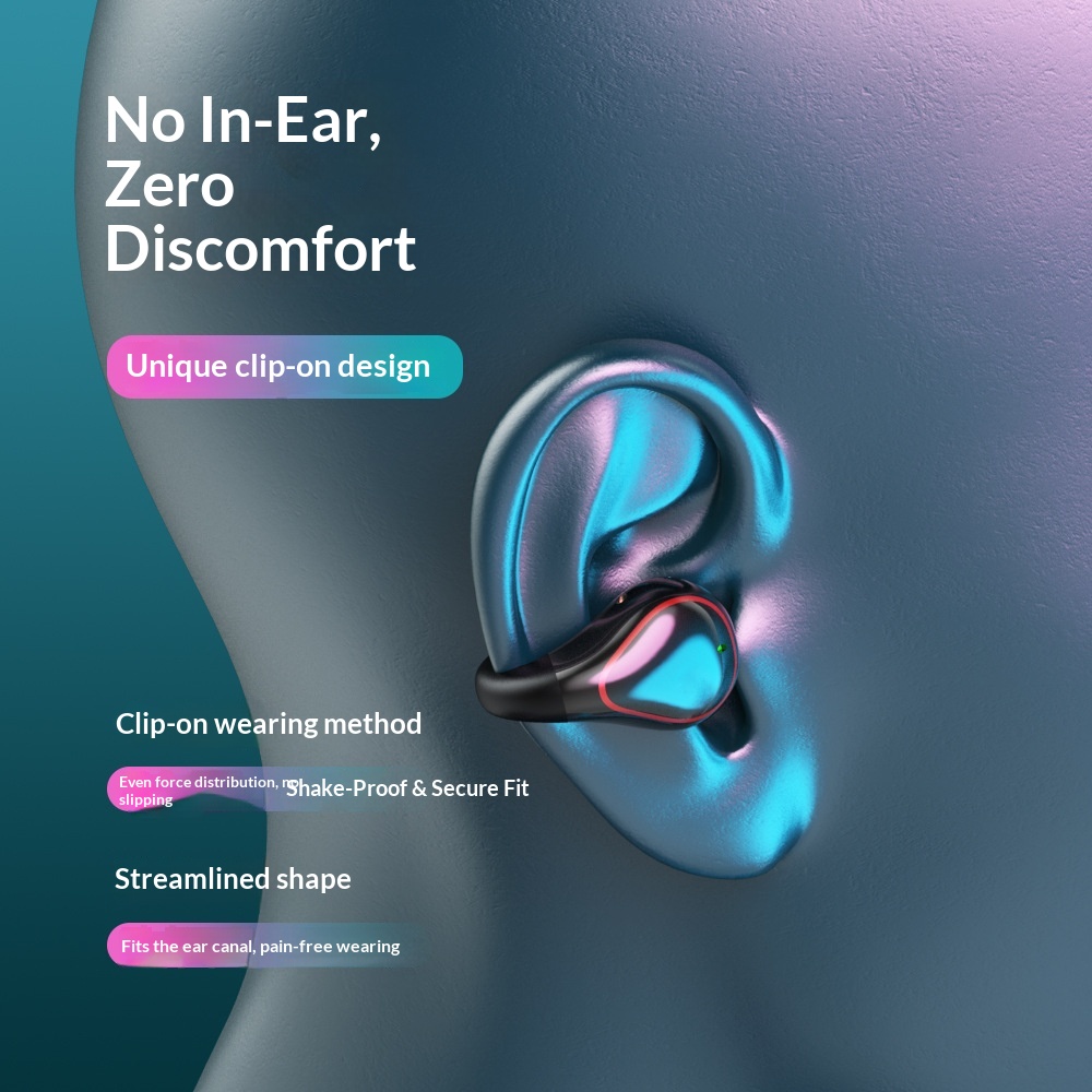 T25 Non-In-Ear Bluetooth Single Ear Wireless Mini Driving Business Sports Earphones_voghion.com