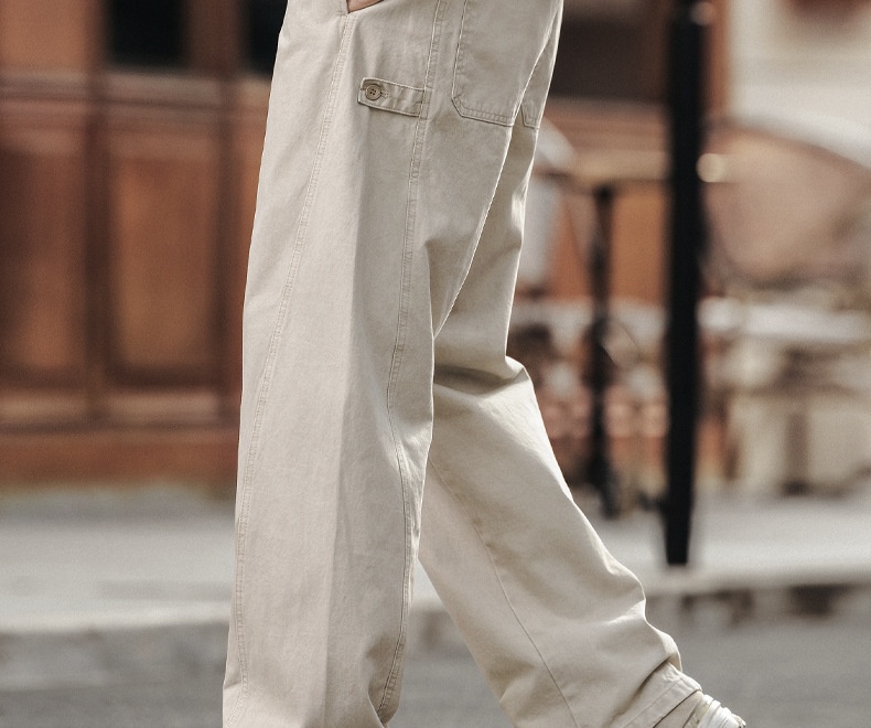 Herren Freizeithose Im Amerikanischen Retro-stil Weites Bein_voghion.com