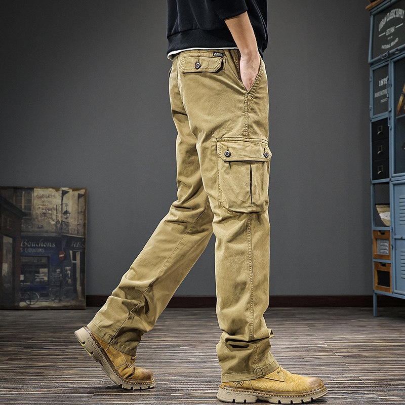 Neue amerikanische Retro-Freizeithose für Herren (2026), lockere Hose mit geradem Bein, verdickte Arbeitshose für Herbst und Winter_voghion.com