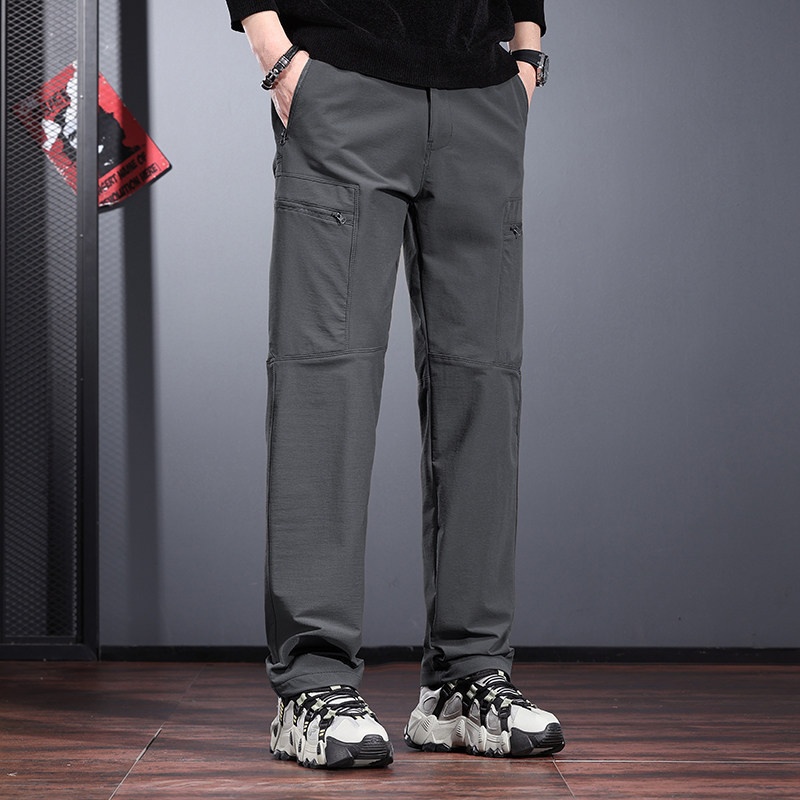 Pantaloni casual impermeabili ed elasticizzati, modello a gamba dritta, ideali per escursionismo, alpinismo e attività all'aperto, collezione primavera 2026, per uomo._voghion.com