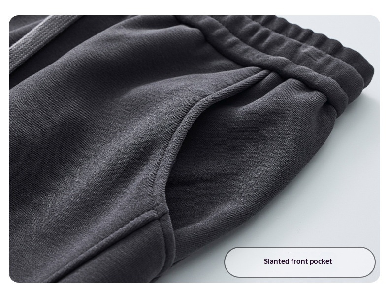 Herren Freizeithose American Retro Stil Lockere Strickhose Einfarbig_voghion.com
