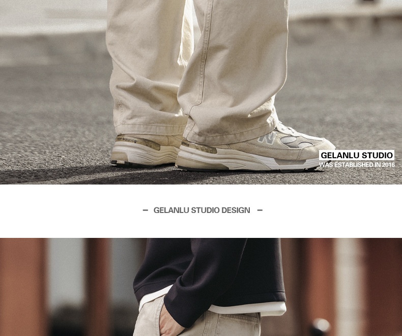 Herren Freizeithose Im Amerikanischen Retro-stil Weites Bein_voghion.com